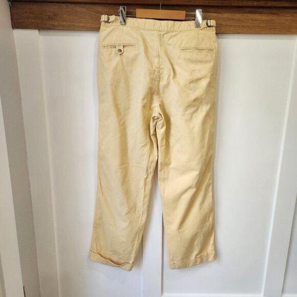Vintage Polo Ralph Lauren Pleated Cuffed Pants Men’s 34x31 Cream 100% Cotton USA - Picture 2 of 16